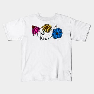 Be Kind - color floral Kids T-Shirt